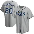Men's No.20 Stuart Fairchild Tampa Bay Rays Gray Replica Road Jersey