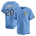 Men's No.20 Stuart Fairchild Tampa Bay Rays Light Blue Limited Alternate Jersey