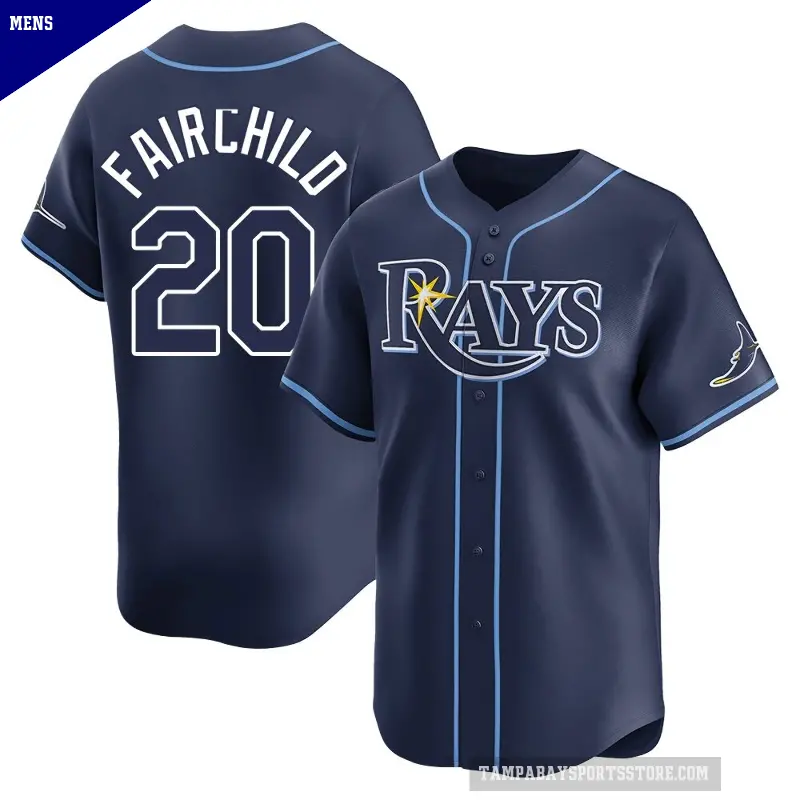 Men's No.20 Stuart Fairchild Tampa Bay Rays Navy Limited Away Jersey