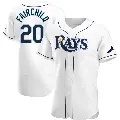 Men's No.20 Stuart Fairchild Tampa Bay Rays White Authentic Home Jersey