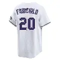 Men's No.20 Stuart Fairchild Tampa Bay Rays White Limited Throwback Cooperstown Jersey