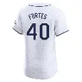 Men's No.40 Nick Fortes Tampa Bay Rays White Elite Home Jersey