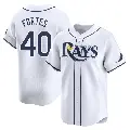 Men's No.40 Nick Fortes Tampa Bay Rays White Limited Home Jersey