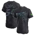 Men's No.54 Paul Gervase Tampa Bay Rays Charcoal Elite 2024 City Connect Jersey