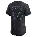 Men's No.54 Paul Gervase Tampa Bay Rays Charcoal Elite 2024 City Connect Jersey