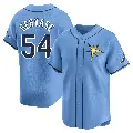 Men's No.54 Paul Gervase Tampa Bay Rays Light Blue Limited Alternate Jersey