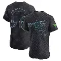 Men's No.56 Chris Roycroft Tampa Bay Rays Charcoal Elite 2024 City Connect Jersey