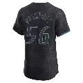 Men's No.56 Chris Roycroft Tampa Bay Rays Charcoal Elite 2024 City Connect Jersey