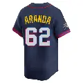 Men's No.62 Jonathan Aranda Tampa Bay Rays Navy Limited American League 2025 All-Star Edition Jersey