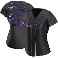 Women's No.20 Stuart Fairchild Tampa Bay Rays Black Replica Holographic Alternate Jersey
