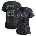 Women's No.20 Stuart Fairchild Tampa Bay Rays Charcoal Limited 2024 City Connect Jersey