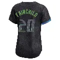 Women's No.20 Stuart Fairchild Tampa Bay Rays Charcoal Limited 2024 City Connect Jersey