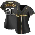 Women's No.20 Stuart Fairchild Tampa Bay Rays Gold Replica Black en Alternate Jersey