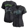 Women's No.54 Paul Gervase Tampa Bay Rays Charcoal Limited 2024 City Connect Jersey