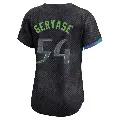 Women's No.54 Paul Gervase Tampa Bay Rays Charcoal Limited 2024 City Connect Jersey