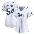 Women's No.54 Paul Gervase Tampa Bay Rays White Limited Home Jersey