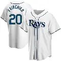 Youth No.20 Stuart Fairchild Tampa Bay Rays White Replica Home Jersey