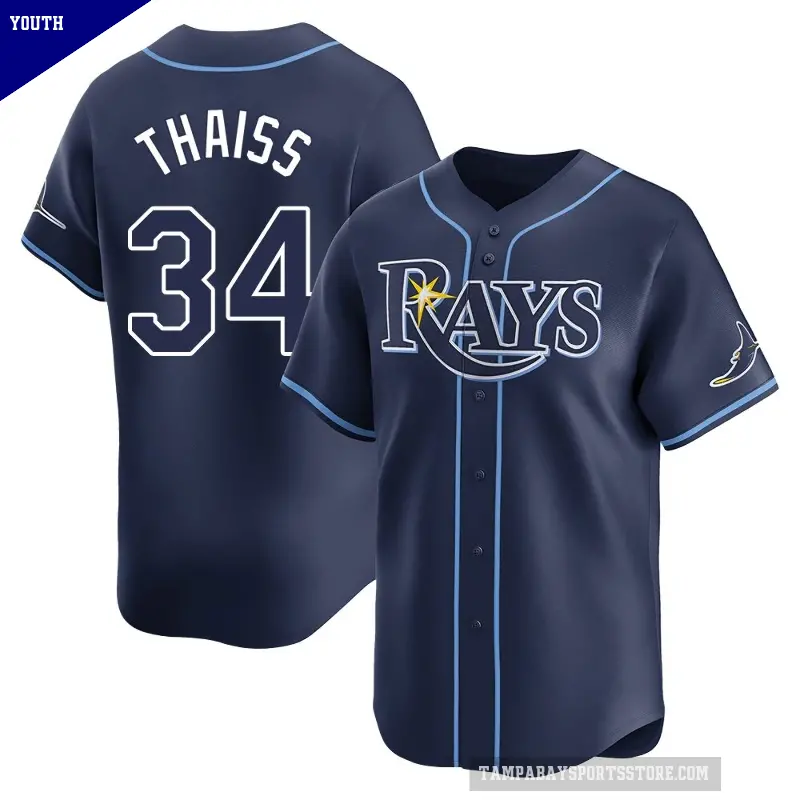 Youth No.34 Matt Thaiss Tampa Bay Rays Navy Limited Away Jersey