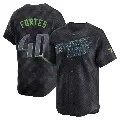 Youth No.40 Nick Fortes Tampa Bay Rays Charcoal Limited 2024 City Connect Jersey