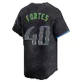 Youth No.40 Nick Fortes Tampa Bay Rays Charcoal Limited 2024 City Connect Jersey