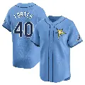 Youth No.40 Nick Fortes Tampa Bay Rays Light Blue Limited Alternate Jersey