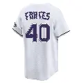 Youth No.40 Nick Fortes Tampa Bay Rays White Limited Throwback Cooperstown Jersey