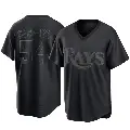 Youth No.54 Paul Gervase Tampa Bay Rays Black Replica Pitch Fashion Jersey