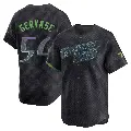 Youth No.54 Paul Gervase Tampa Bay Rays Charcoal Limited 2024 City Connect Jersey