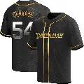 Youth No.54 Paul Gervase Tampa Bay Rays Gold Replica Black en Alternate Jersey